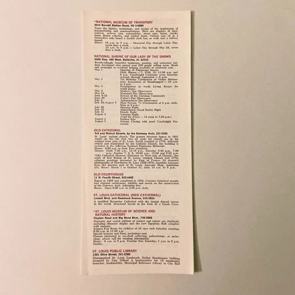 Vintage Summer 1971 Surprising St Louis Missouri Brochure Pamphlet Souvenir - Picture 2 of 13